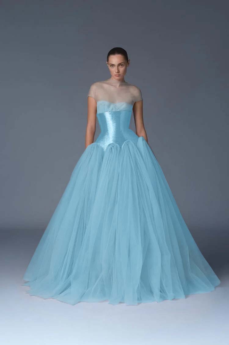 Stunning Dusty Rose Tulle Sleeveless Sweetheart Long Prom Dress with Corset