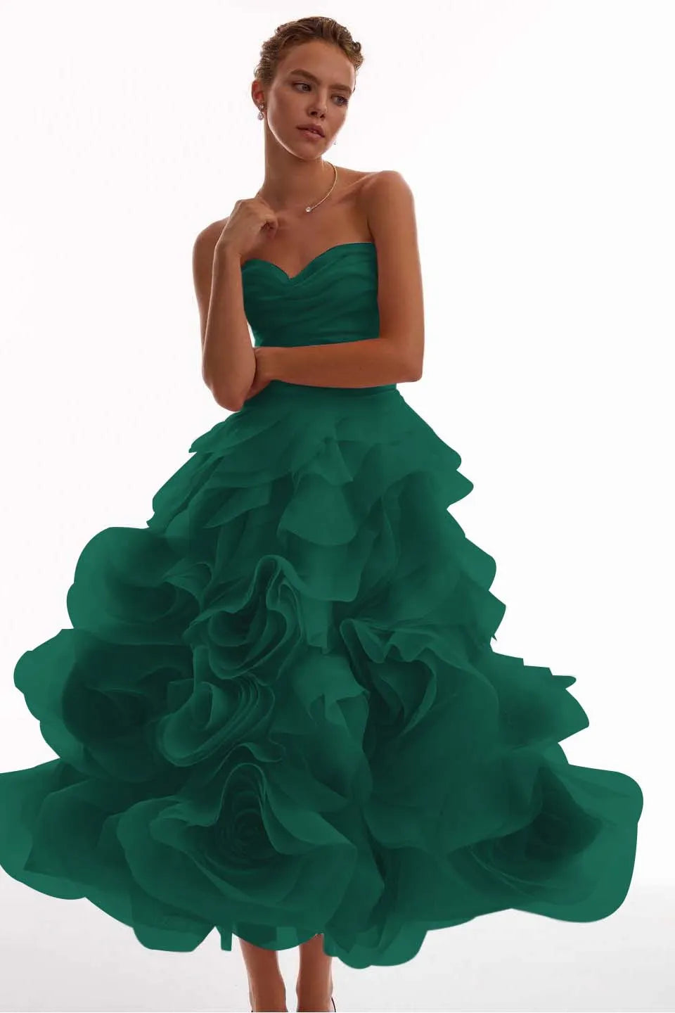 Glamorous Pink Sweetheart Floral Sleeveless Pleated Prom Dress