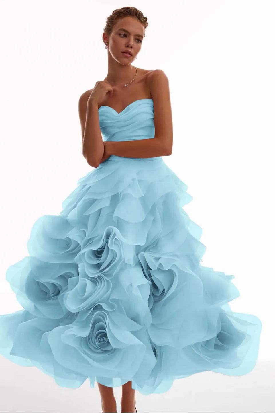 Glamorous Pink Sweetheart Floral Sleeveless Pleated Prom Dress