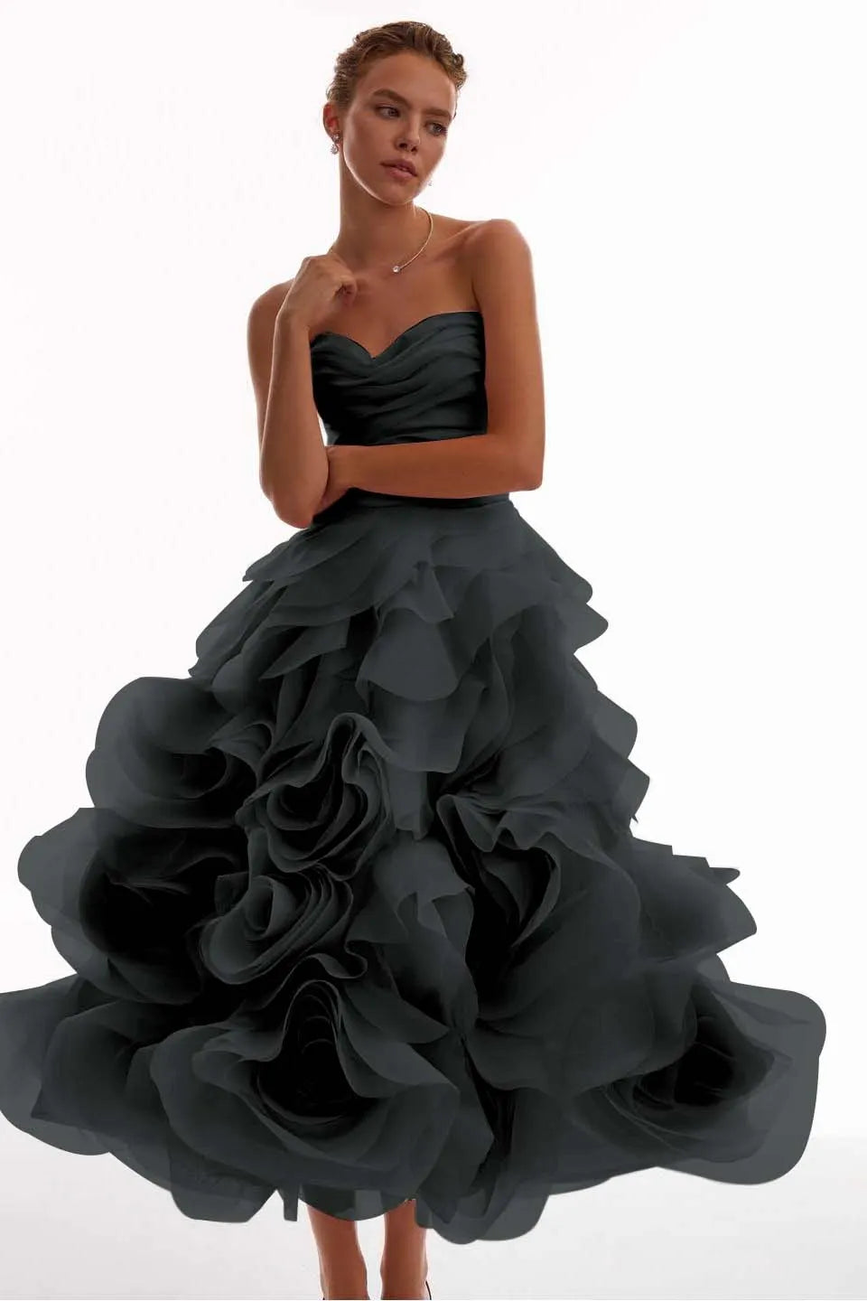Glamorous Pink Sweetheart Floral Sleeveless Pleated Prom Dress