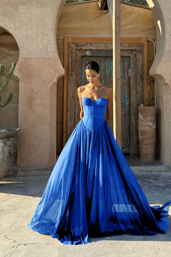 Glamorous Chiffon Chocolate Sweetheart Sleeveless Prom Dress with Pleated