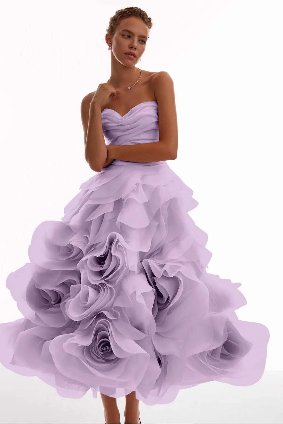 Glamorous Pink Sweetheart Floral Sleeveless Pleated Prom Dress