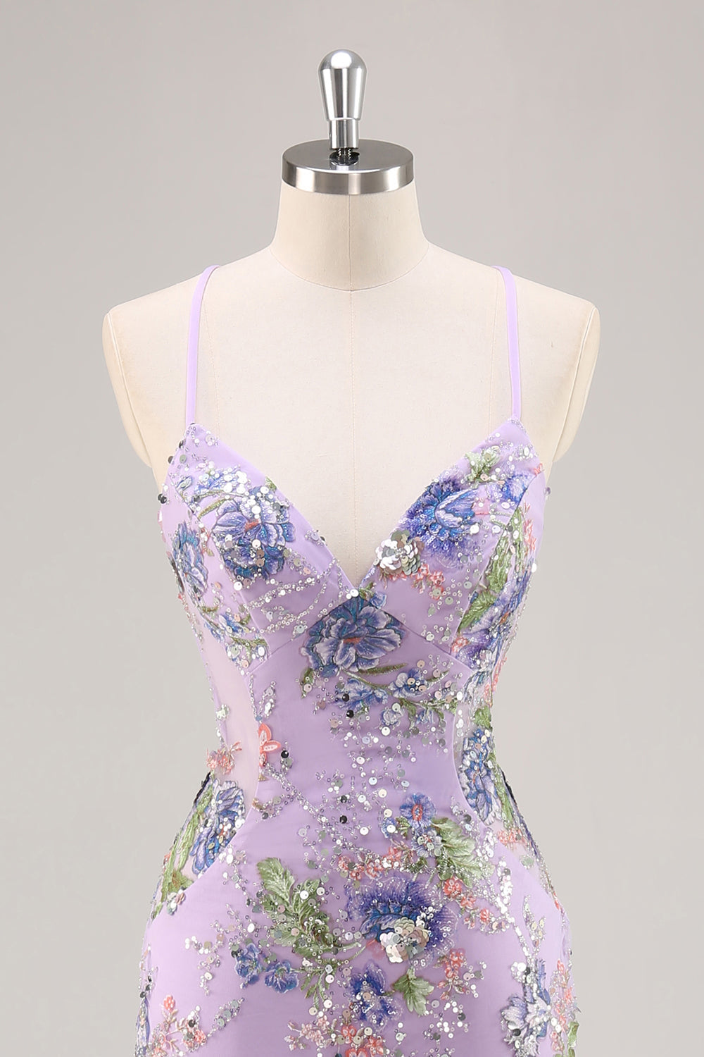 Sparkly Peacock Floral Beaded Mermaid Long Prom Dress with Sequins