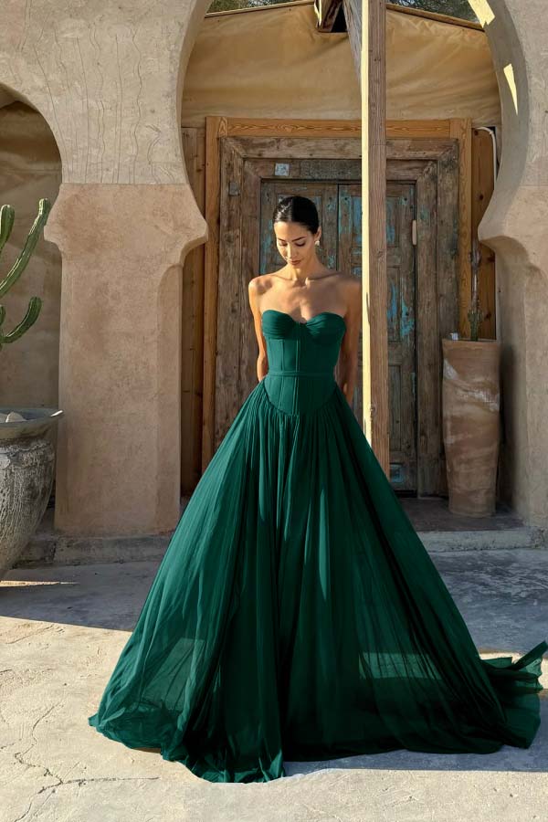 Glamorous Chiffon Chocolate Sweetheart Sleeveless Prom Dress with Pleated
