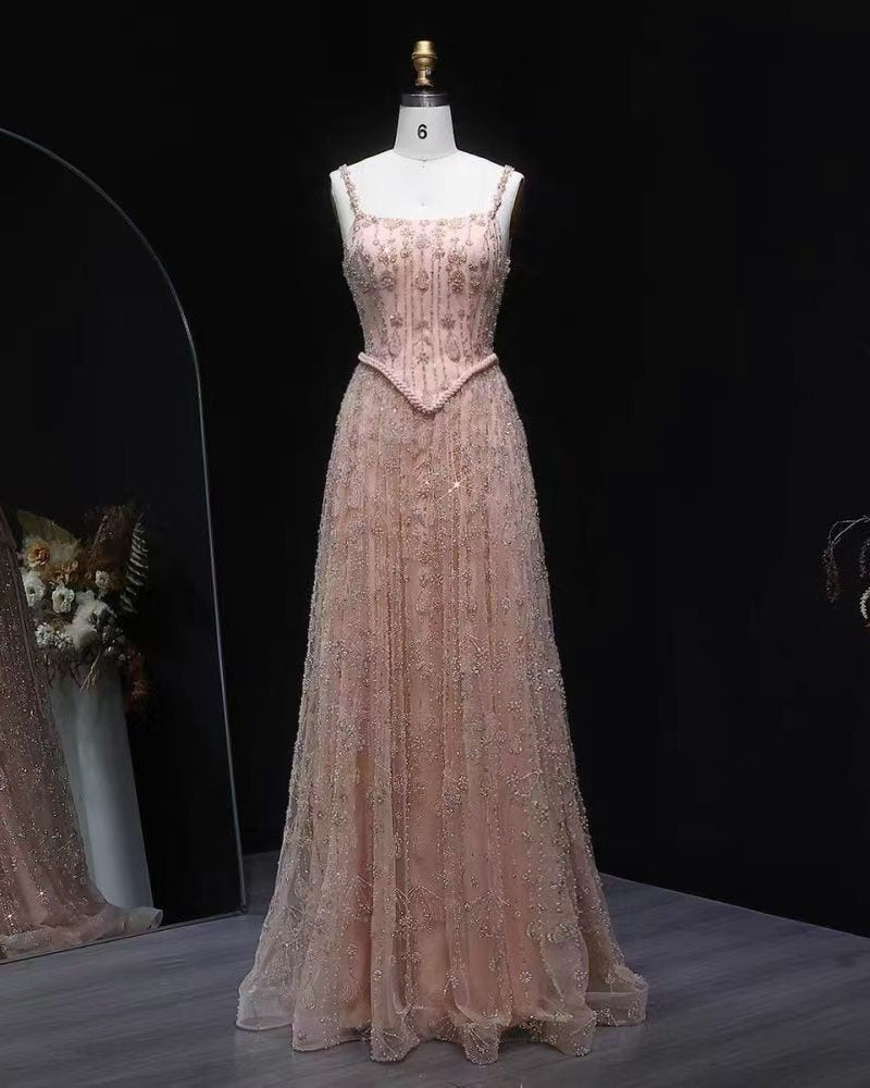 Sequin A-Line Evening Gown