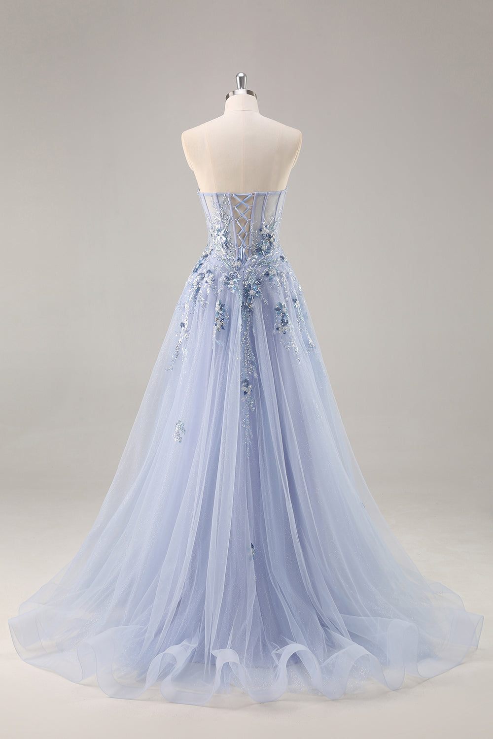 Sparkly Green Corset Sweetheart Long Prom Dress with Appliques