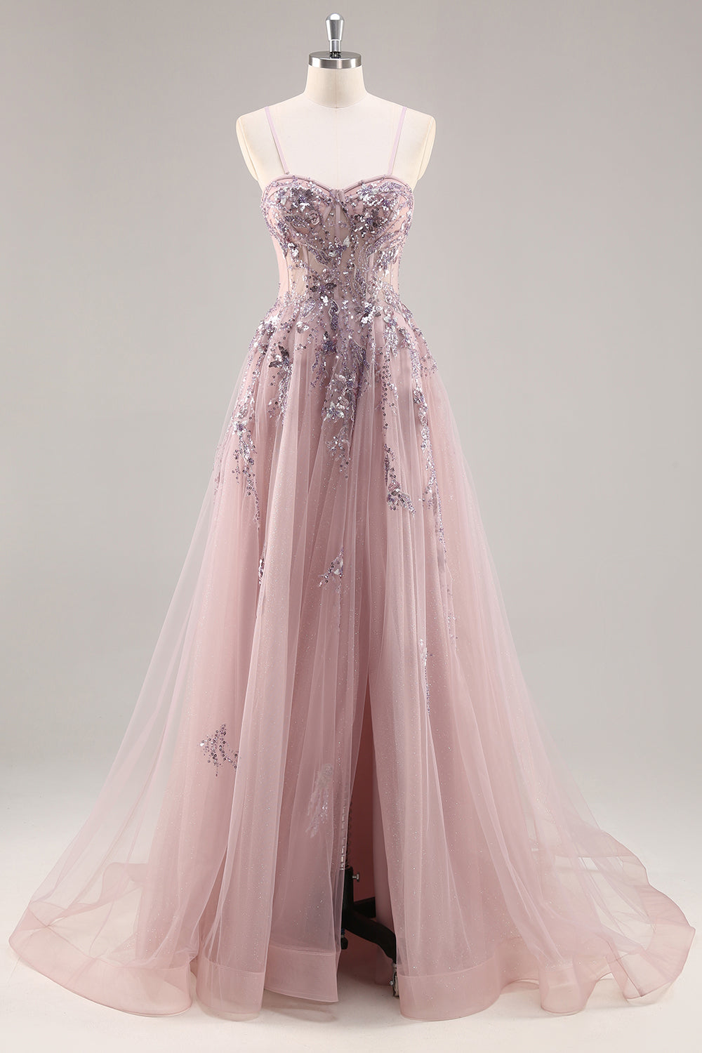 Sparkly Green Corset Sweetheart Long Prom Dress with Appliques
