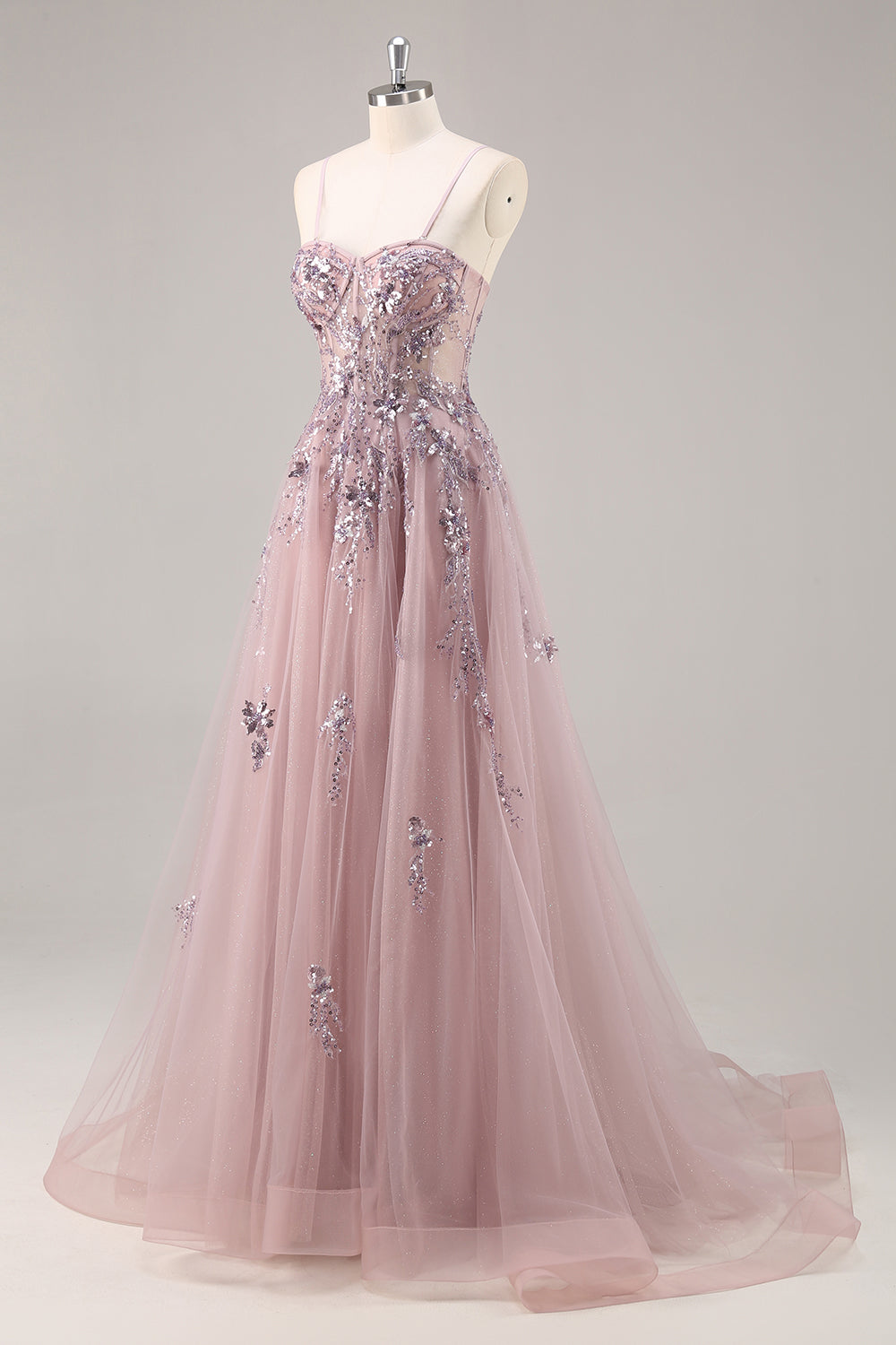 Sparkly Green Corset Sweetheart Long Prom Dress with Appliques