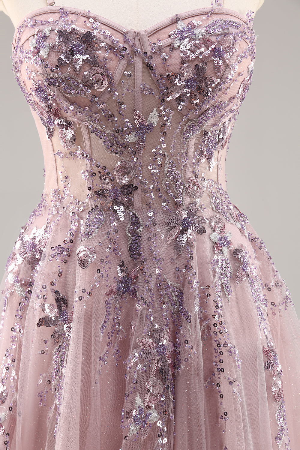 Sparkly Green Corset Sweetheart Long Prom Dress with Appliques