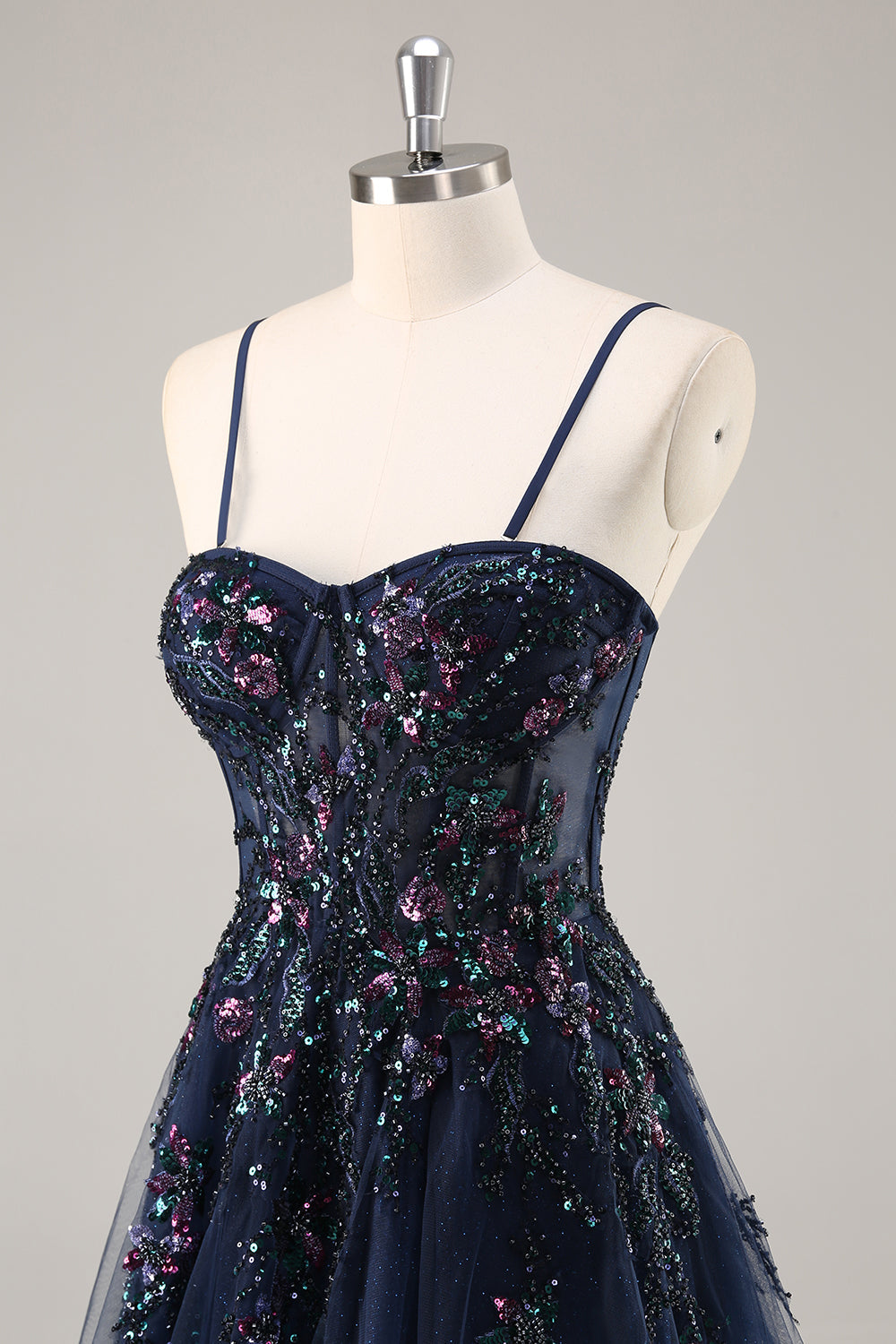 Sparkly Green Corset Sweetheart Long Prom Dress with Appliques