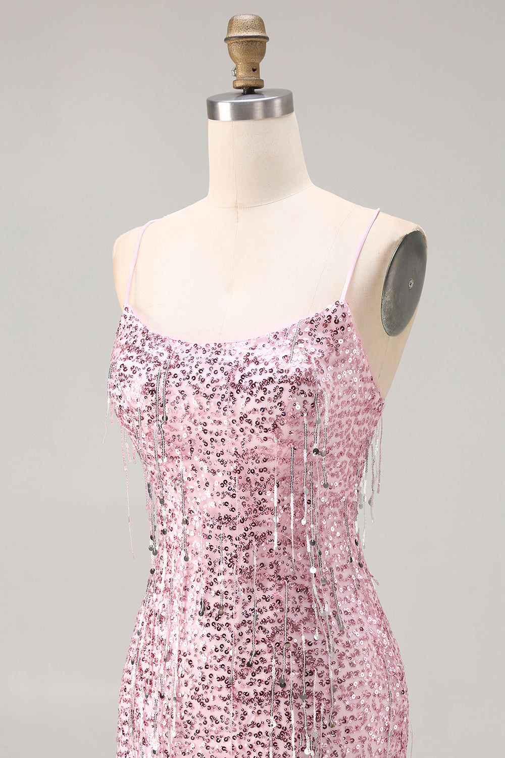 Sparkly Burgundy Sequin Mermaid Long Prom Dress with Slit