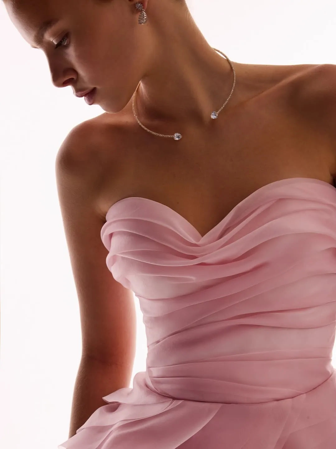 Glamorous Pink Sweetheart Floral Sleeveless Pleated Prom Dress