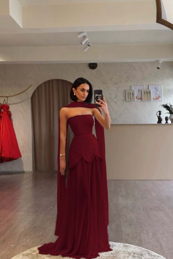 Glamorous White Satin Strapless Sleeveless Long Pleated Prom Dress with Beadings