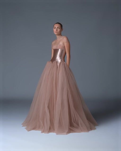 Stunning Dusty Rose Tulle Sleeveless Sweetheart Long Prom Dress with Corset