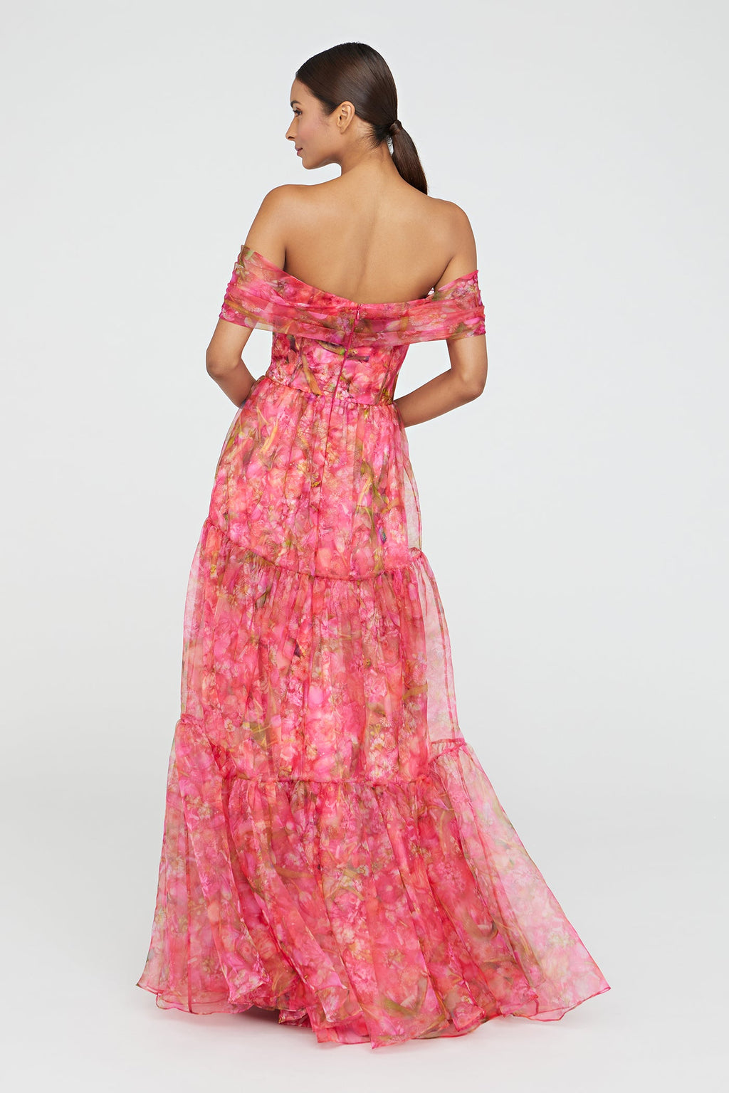 Tia Off Shoulder Organza Gown