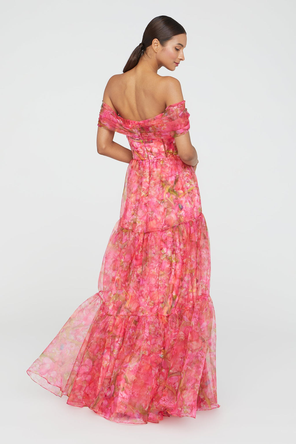 Tia Off Shoulder Organza Gown