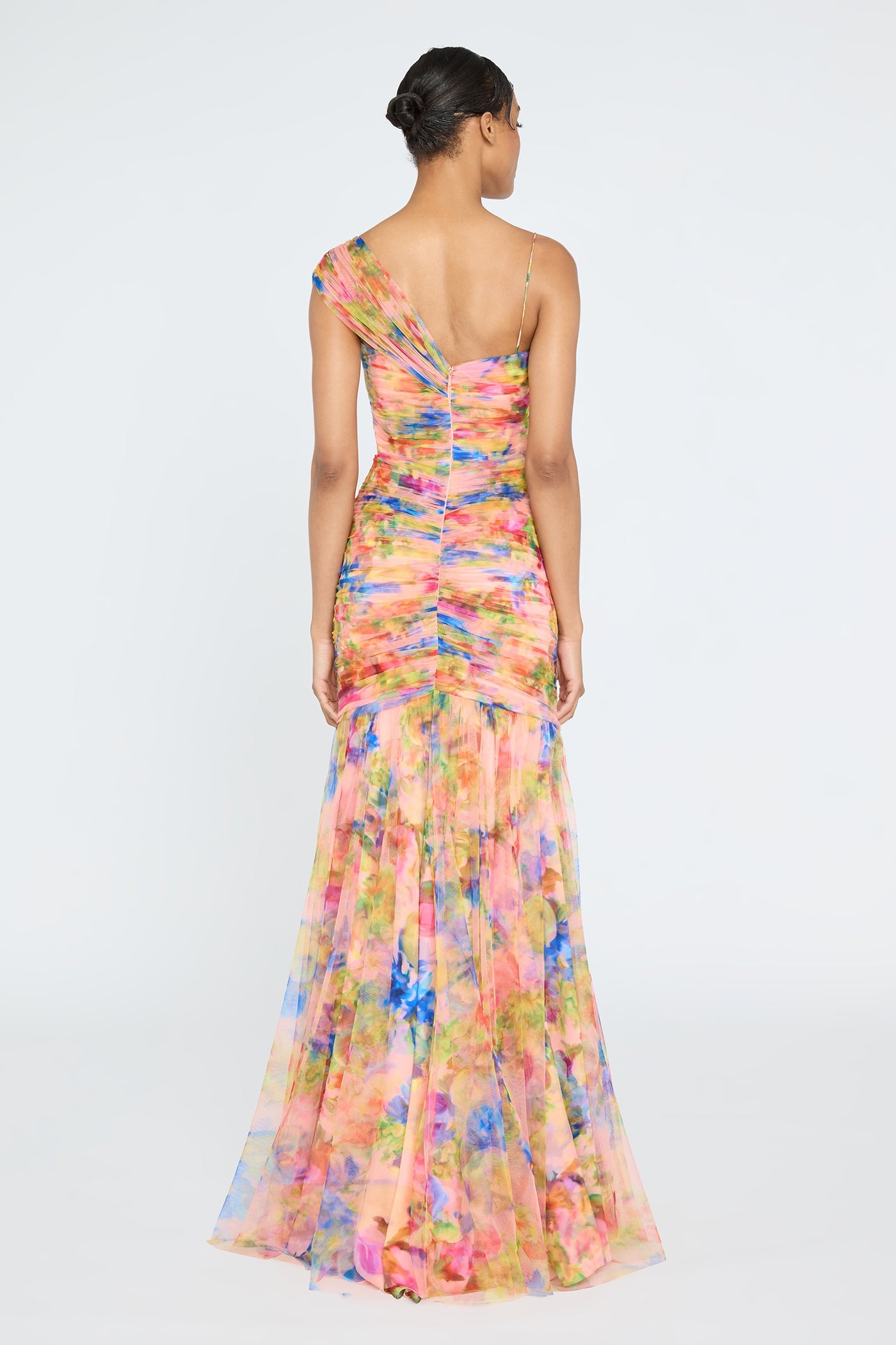 Macie One Shoulder Drape Gown