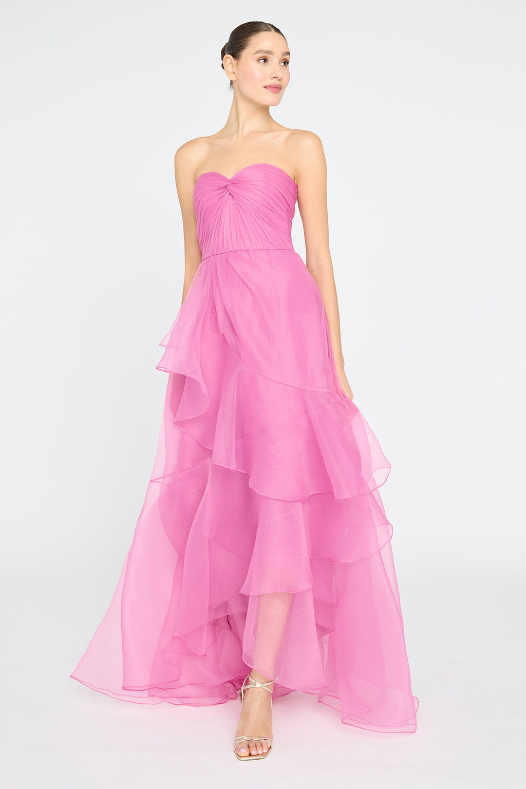 Nicki Organza Strapless Gown