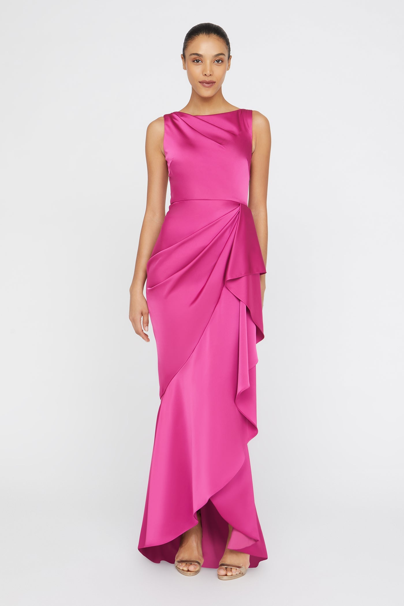 Harper Draped Wrap Gown