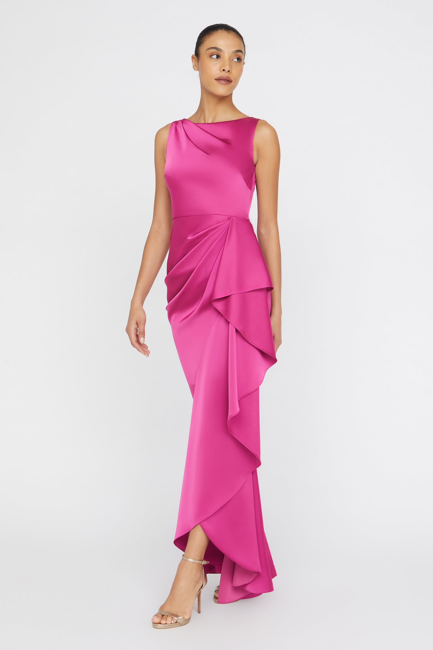 Harper Draped Wrap Gown