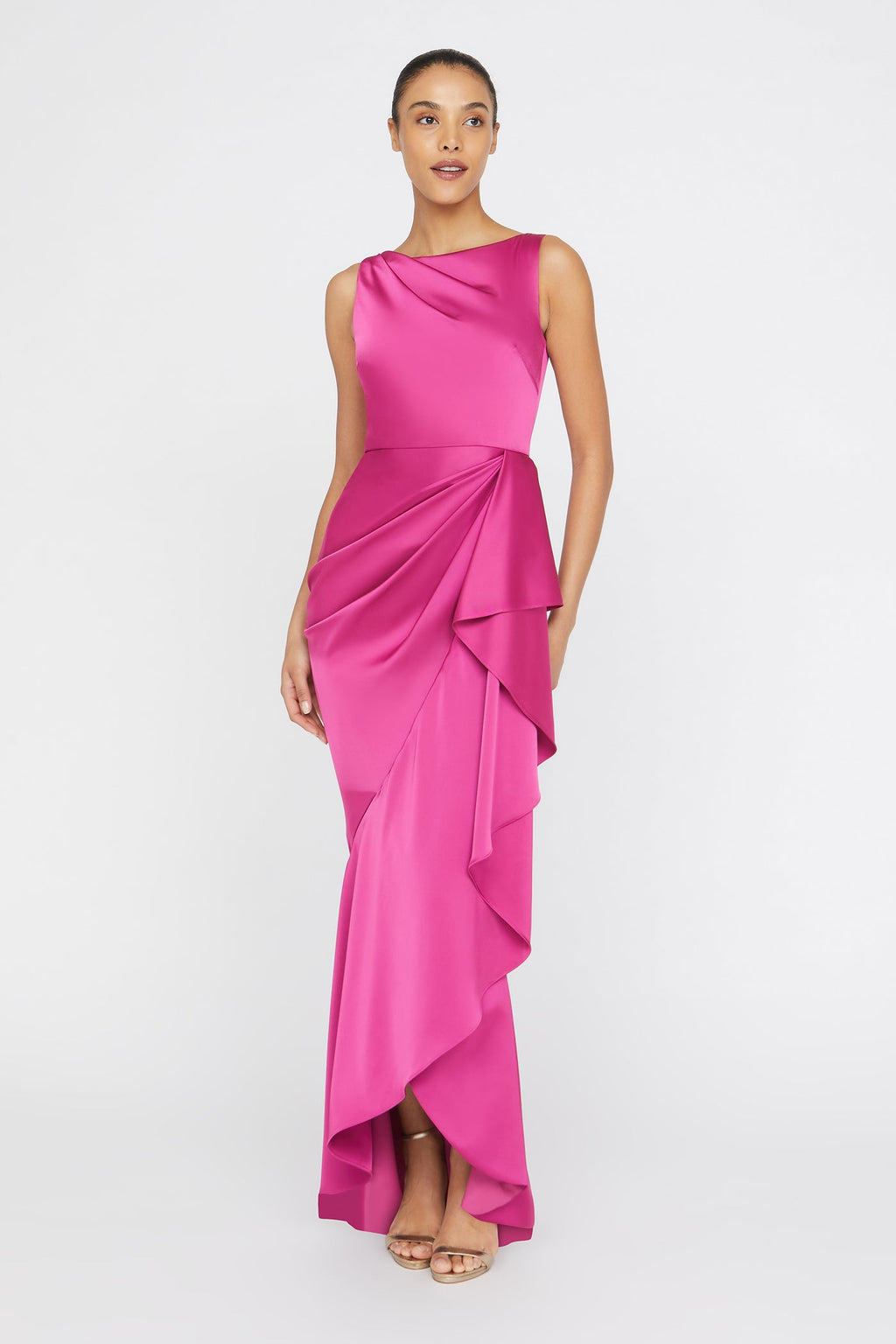 Harper Draped Wrap Gown