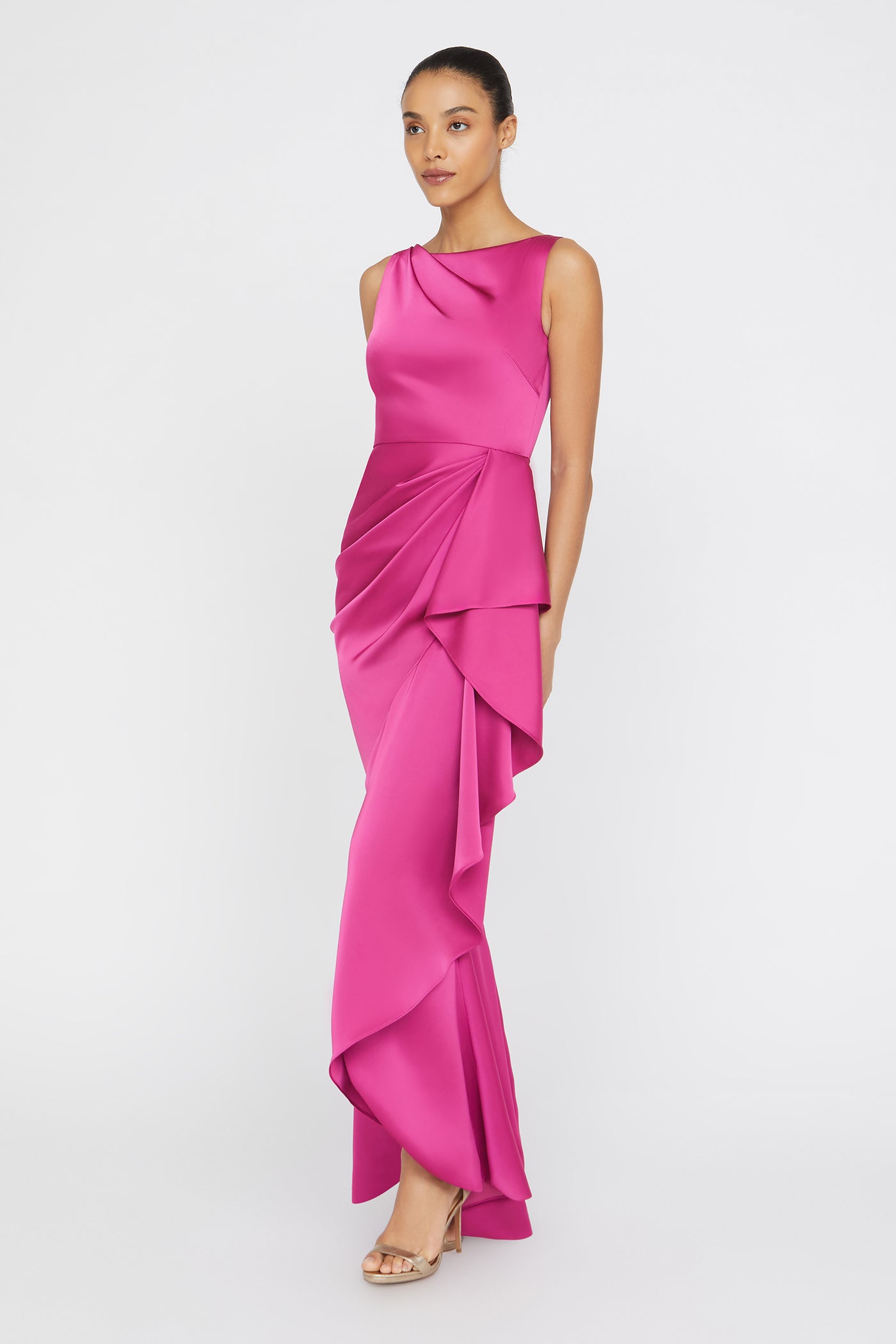 Harper Draped Wrap Gown