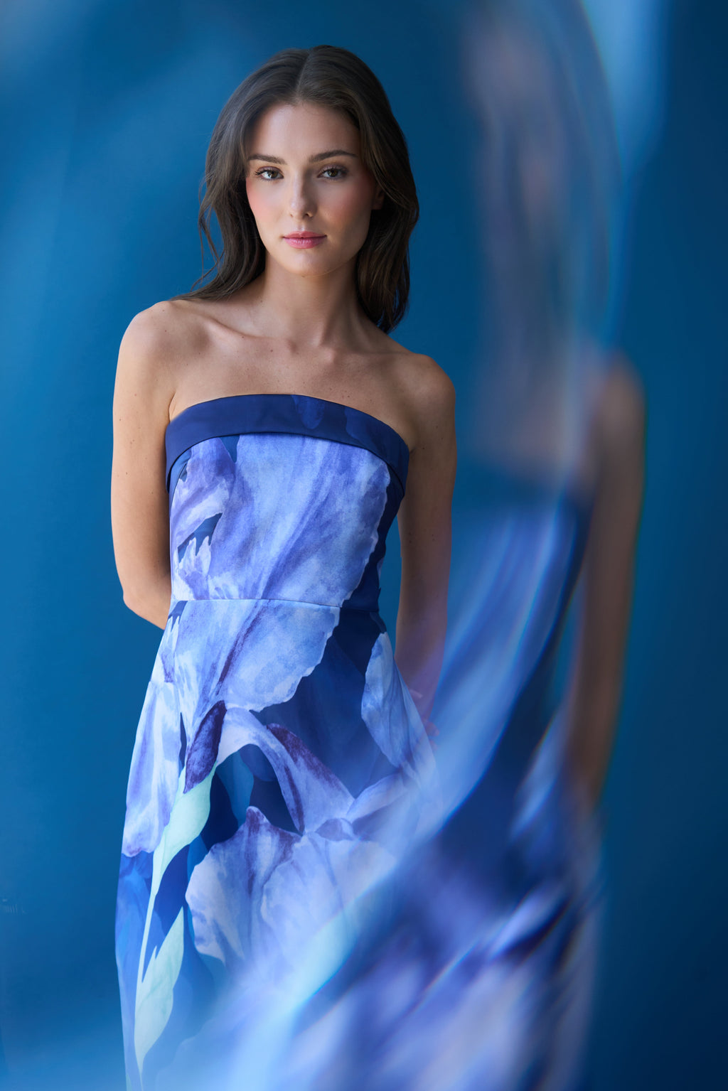 Cyrilla Strapless Column Gown