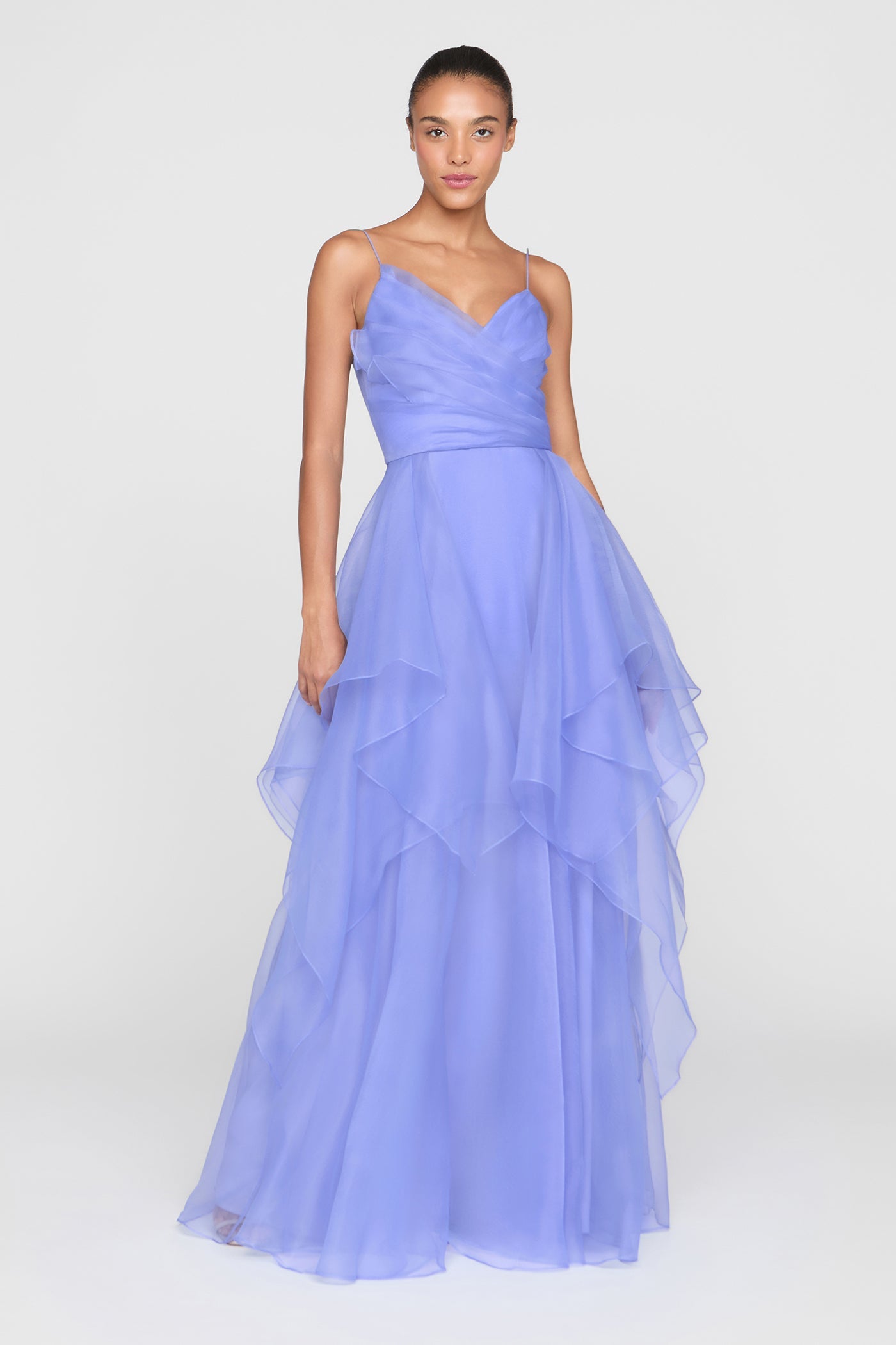 Adessia Strapless Tiered Gown
