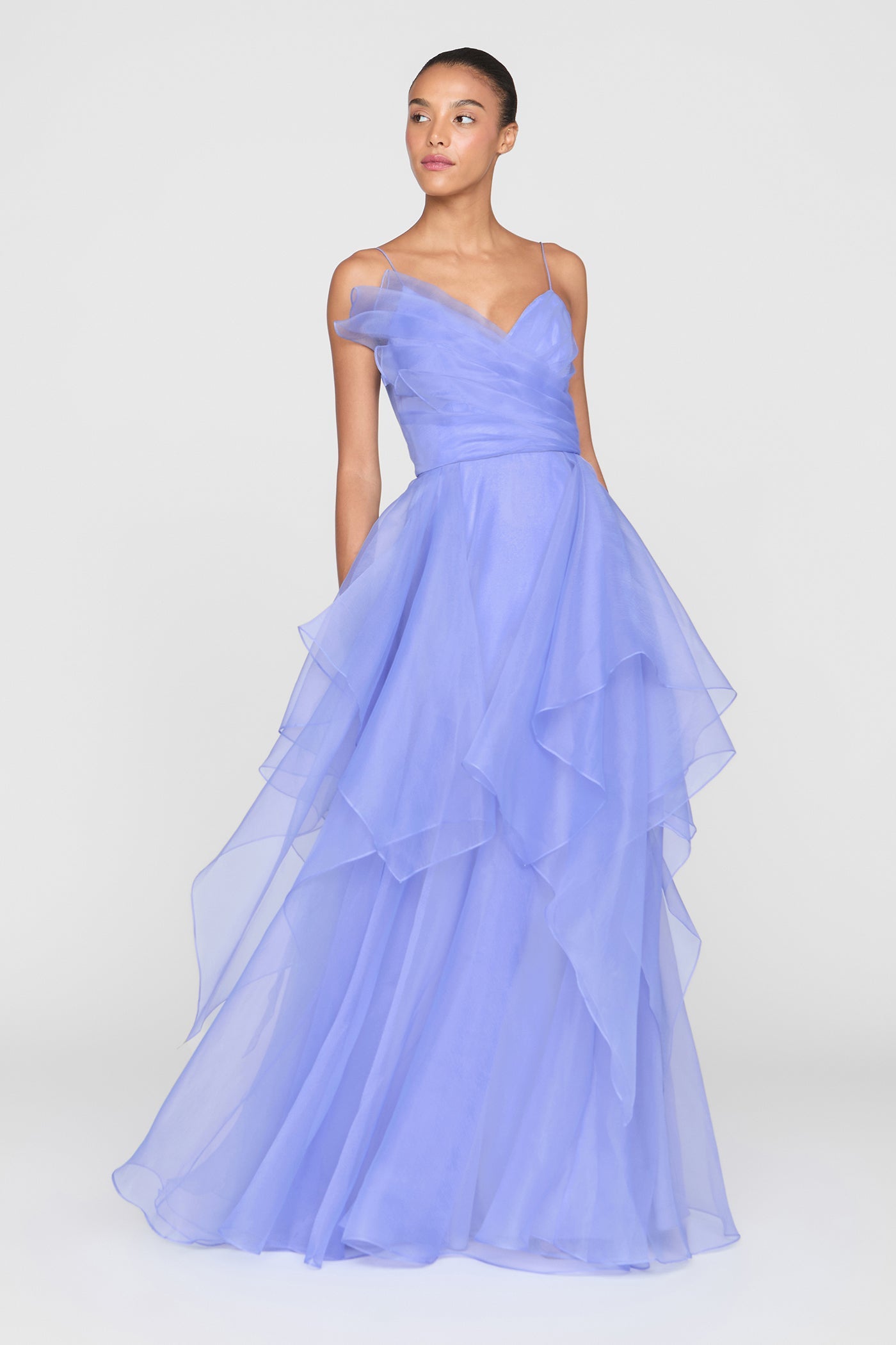 Adessia Strapless Tiered Gown