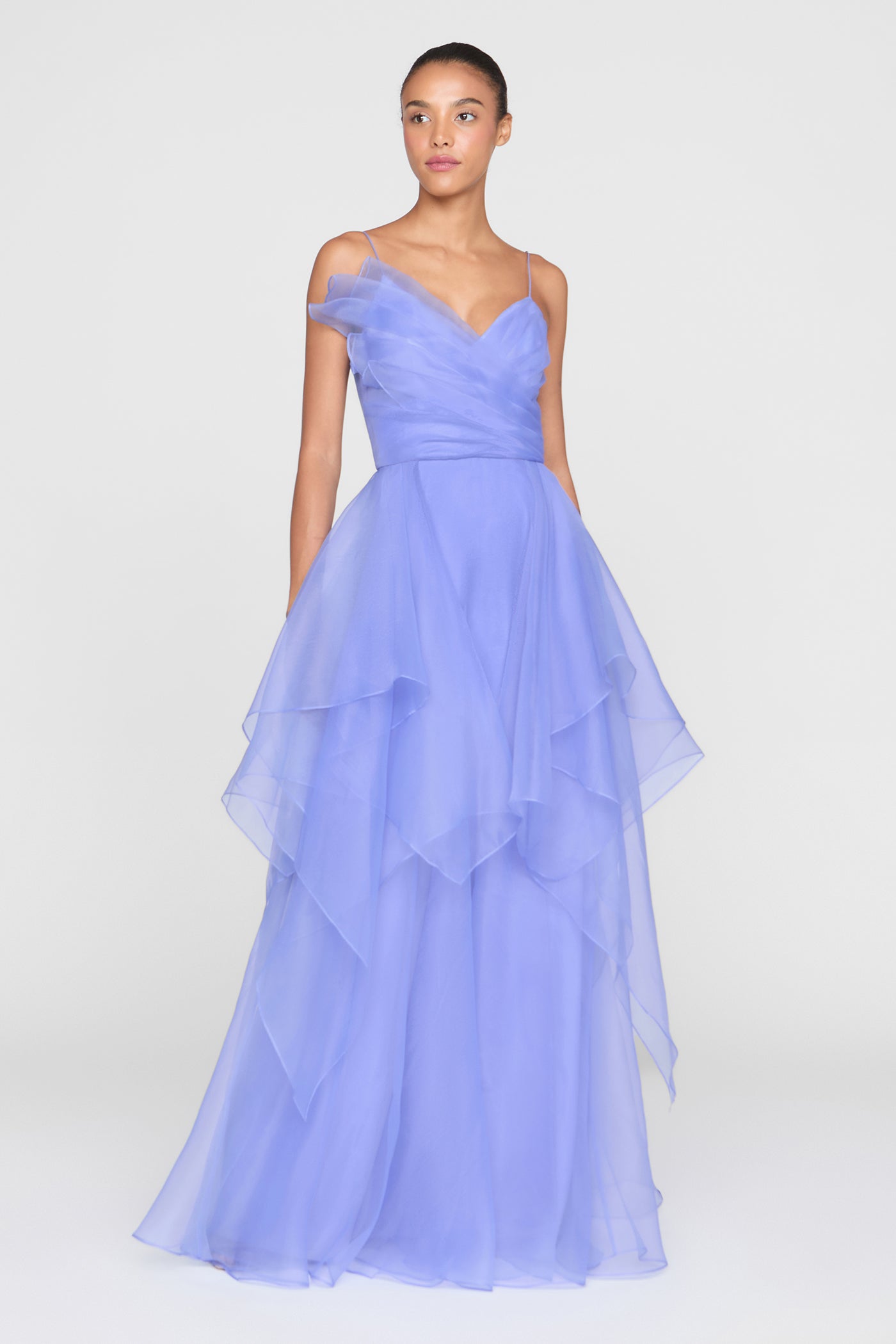 Adessia Strapless Tiered Gown