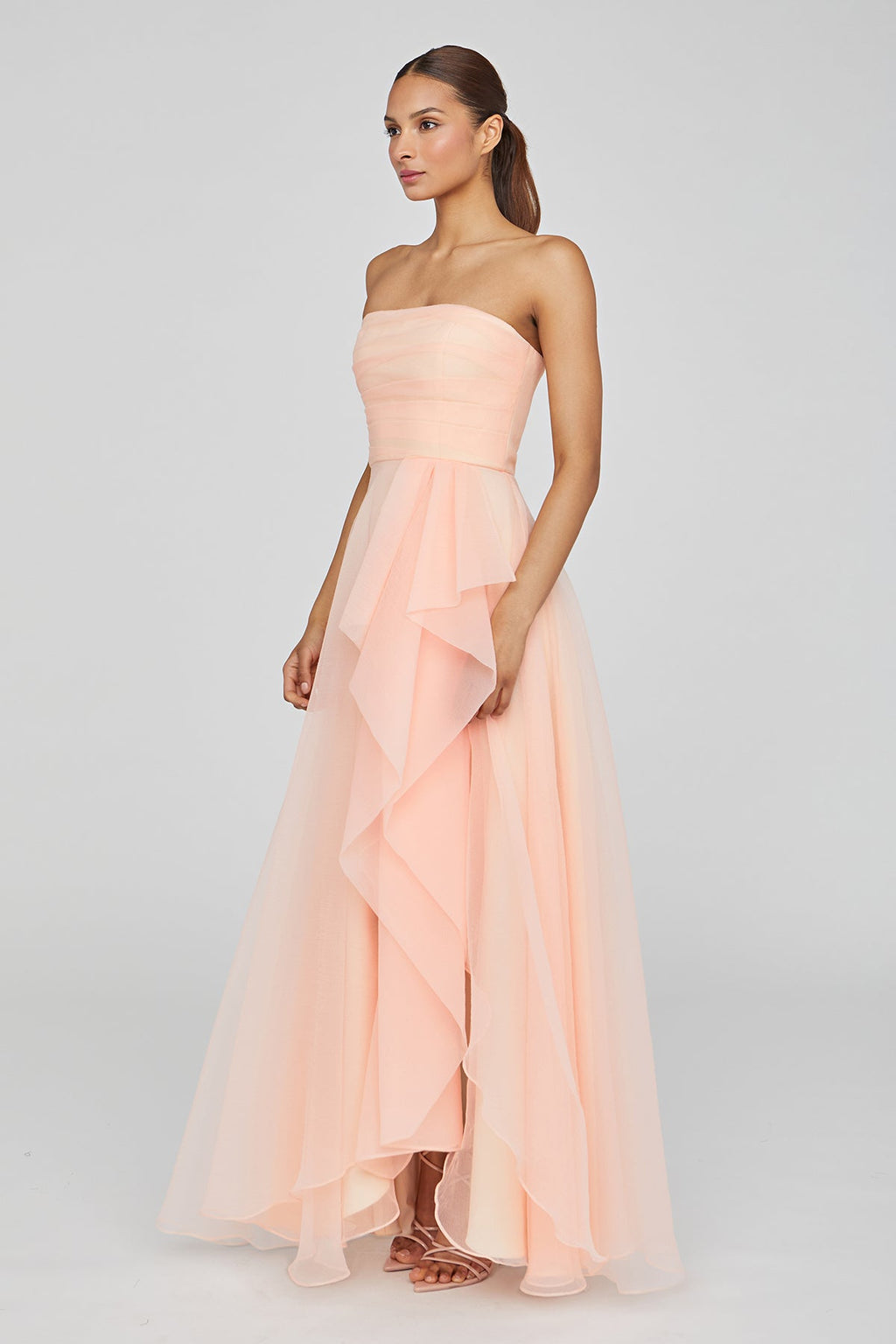 Teresa Strapless Draped Gown