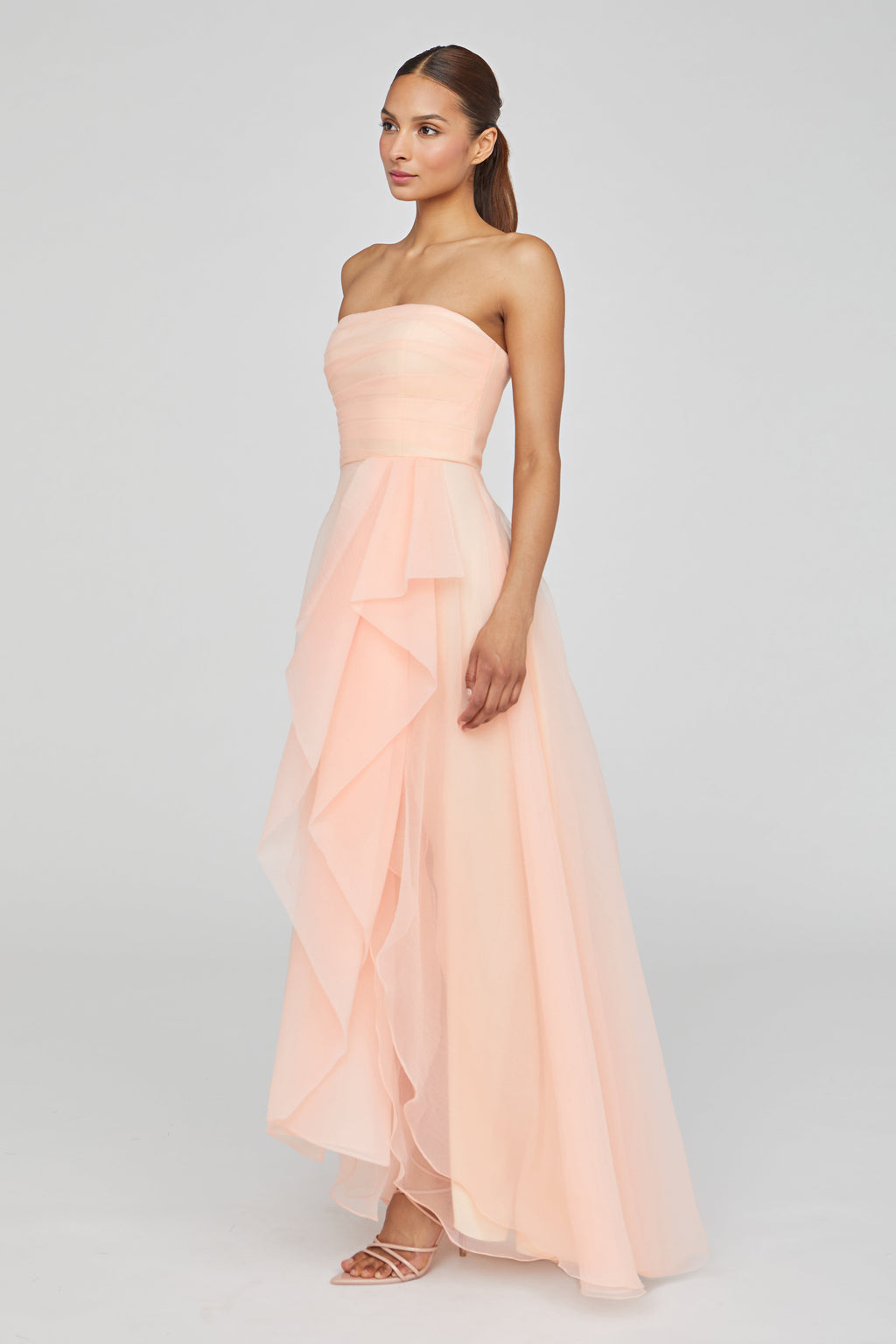 Teresa Strapless Draped Gown