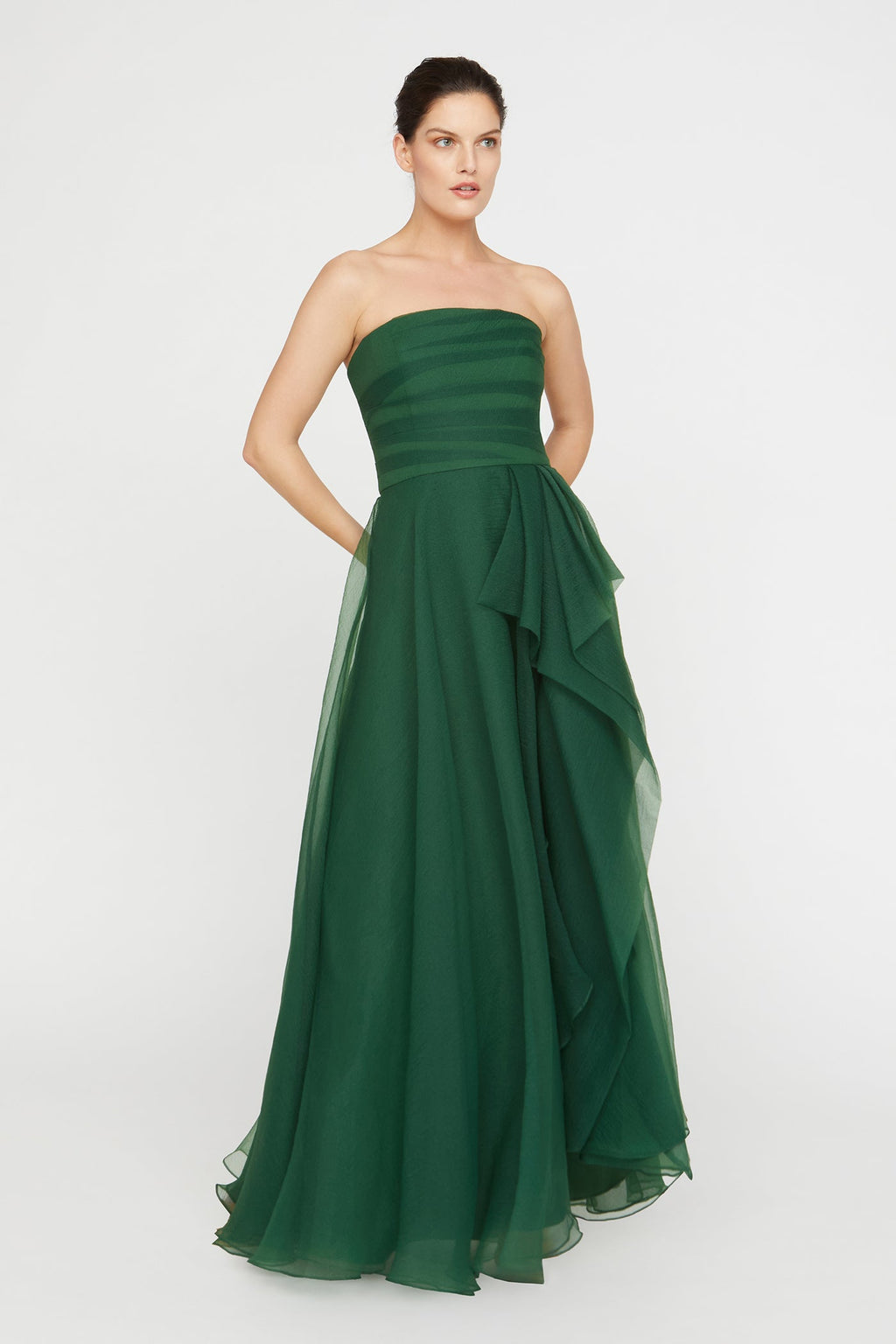 Teresa Strapless Draped Gown