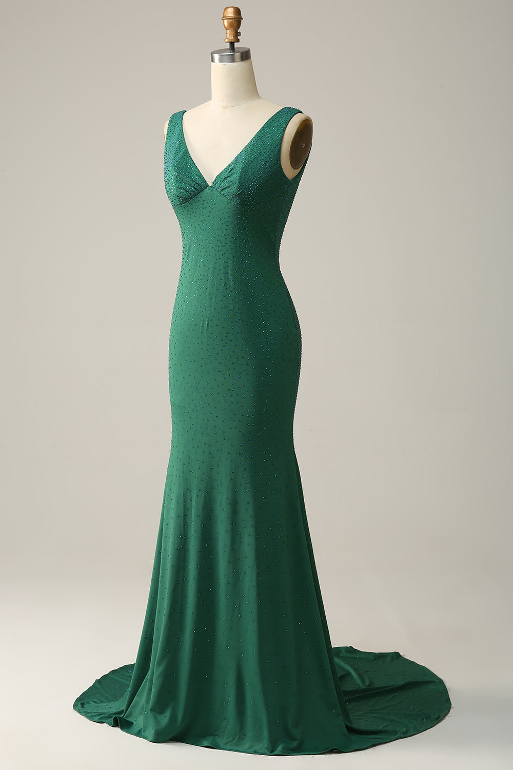Gorgeous Mermaid V-Neck Court Train Prom Party Dress