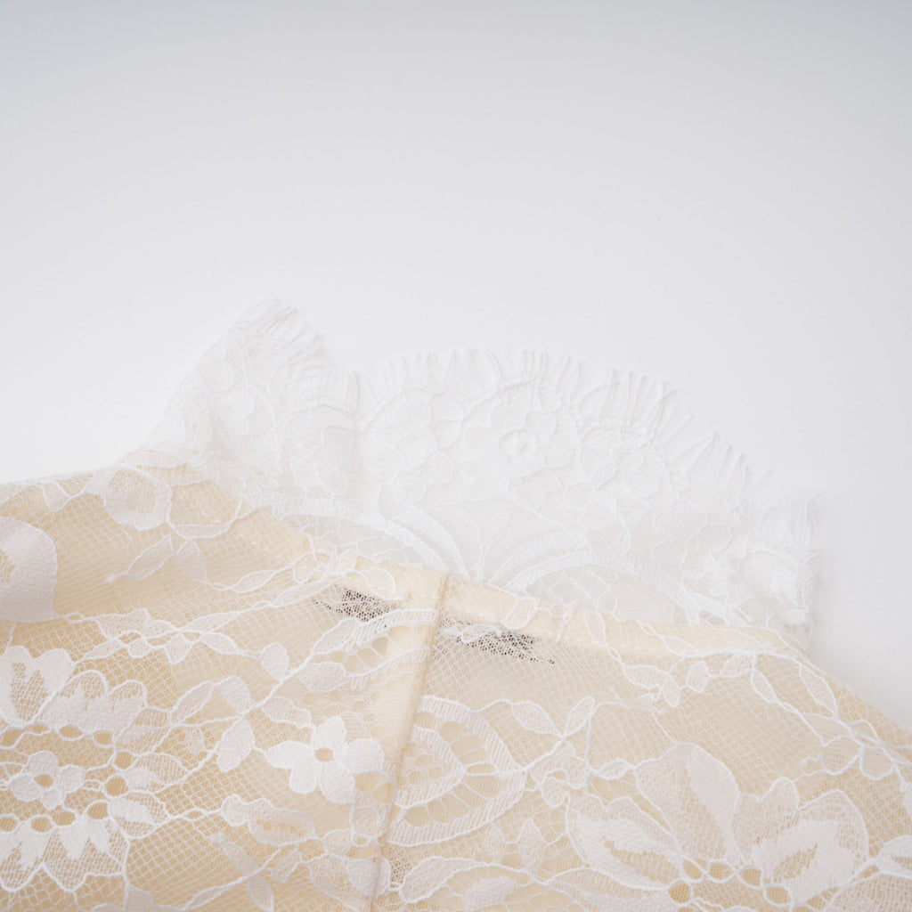 Adèle White Puff Floral Blouse & Mermaid Skirt Set