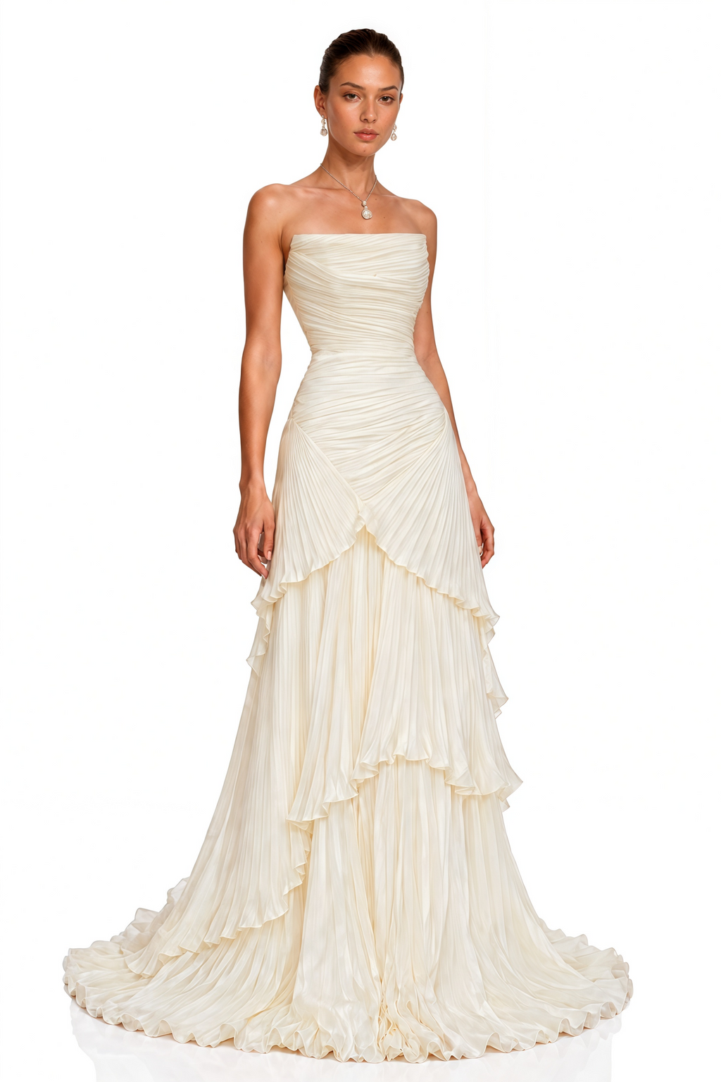 Adeline White Off-Shoulder Tiered Ruffle Maxi Dress