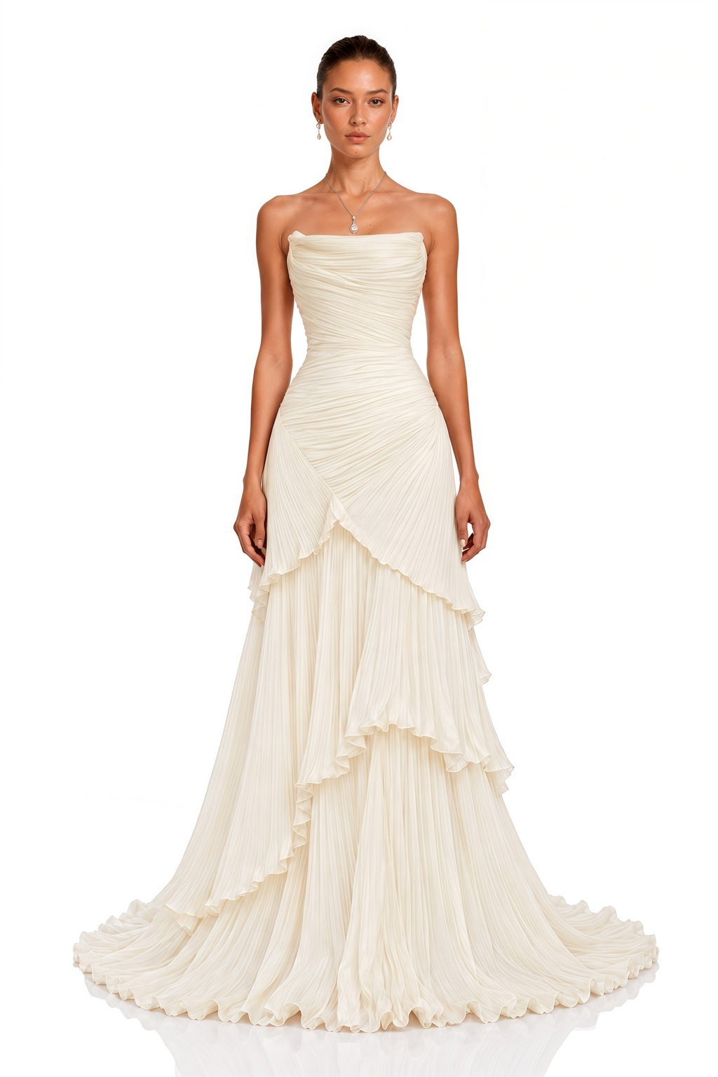 Adeline White Off-Shoulder Tiered Ruffle Maxi Dress
