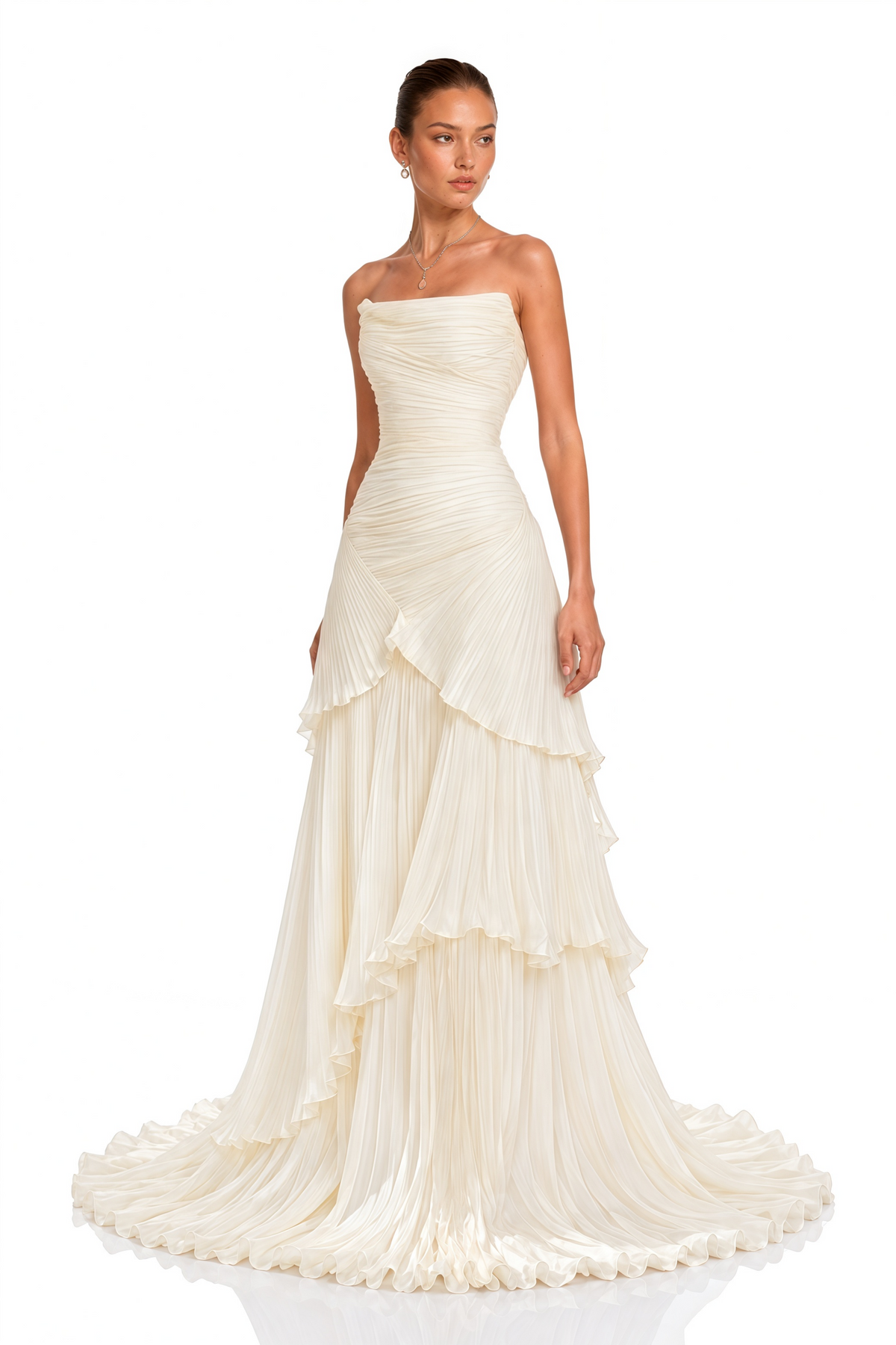 Adeline White Off-Shoulder Tiered Ruffle Maxi Dress