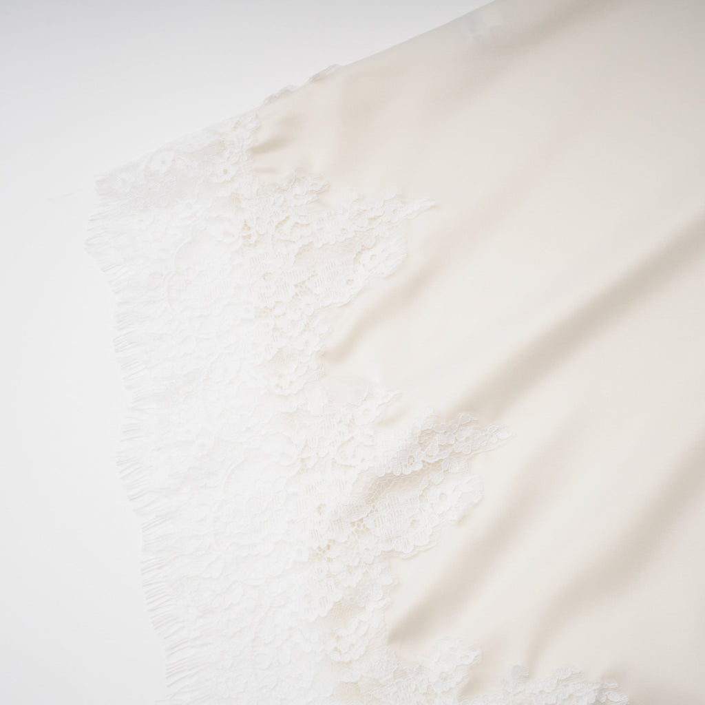 Carlota Cream Cape & Skirt Set with Lace Trim