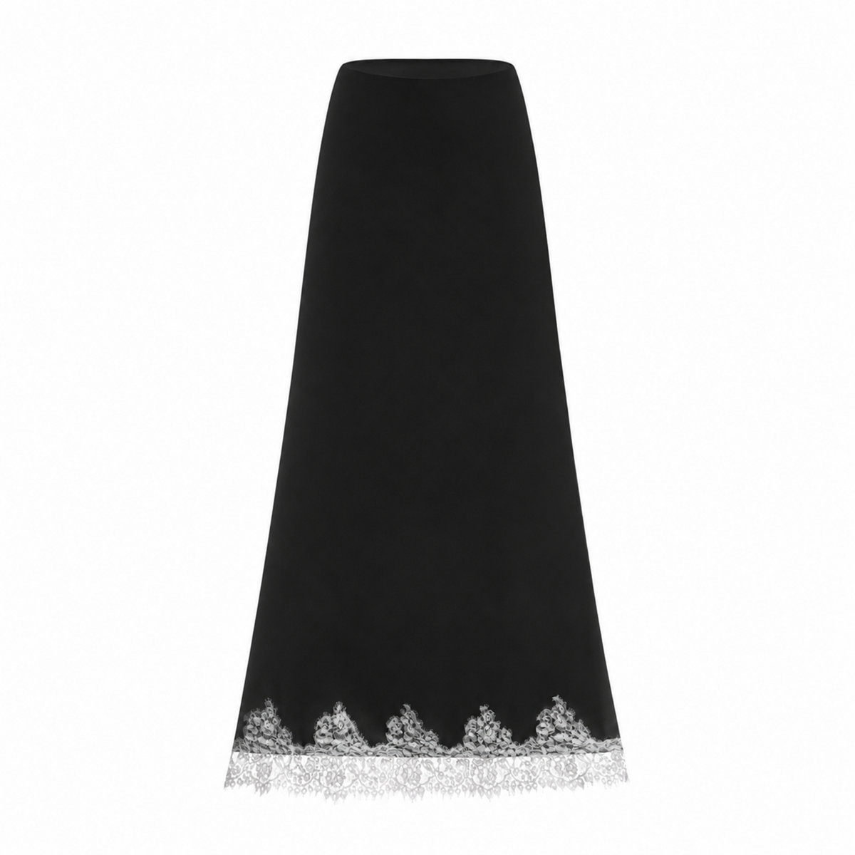 Carlota Black Cape & Skirt Set with Lace Trim