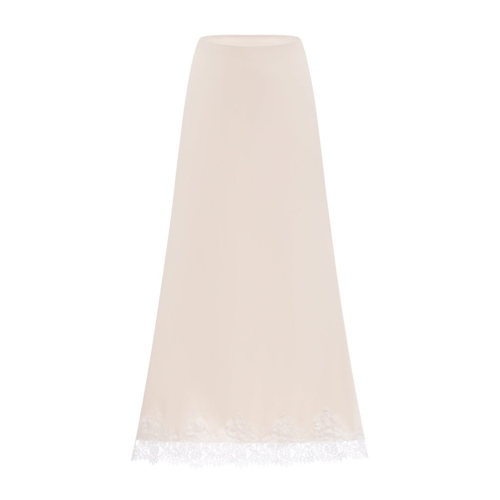 Carlota Cream Cape & Skirt Set with Lace Trim