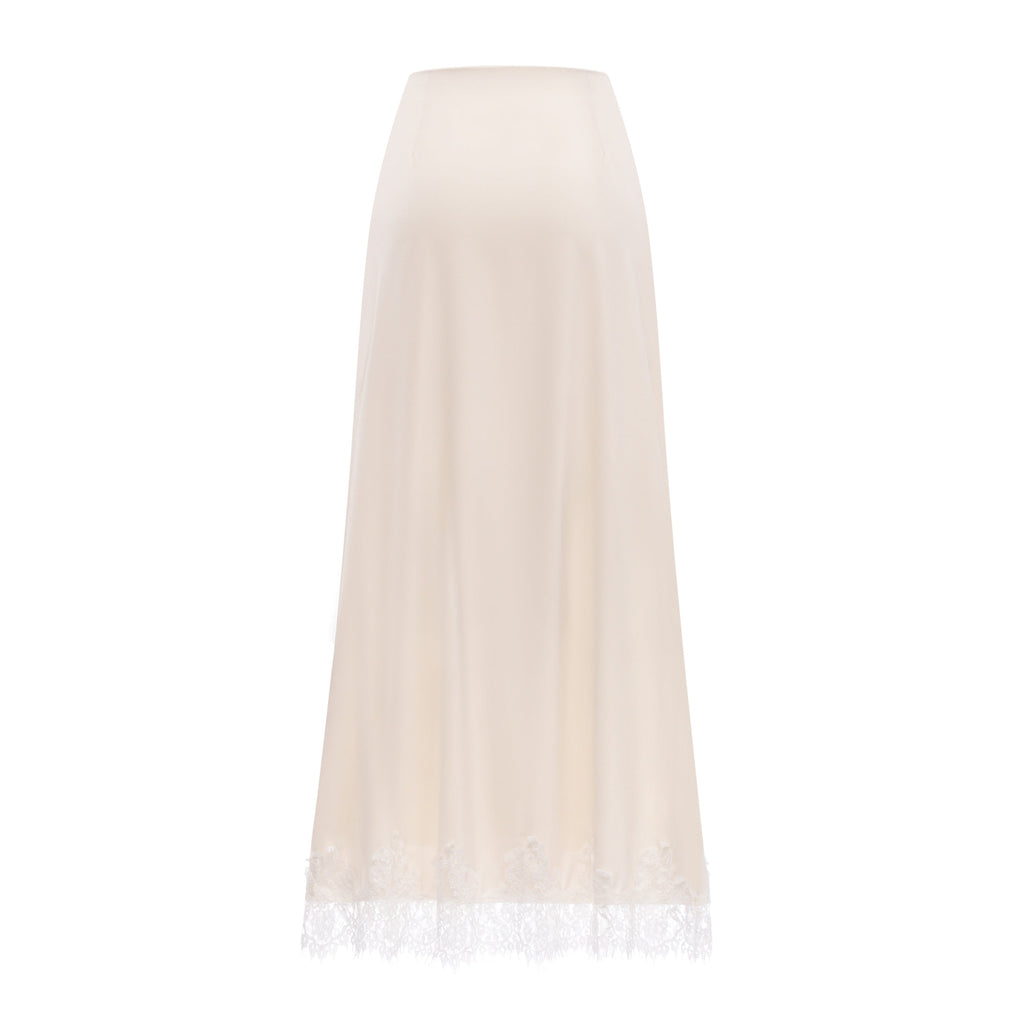 Carlota Cream Cape & Skirt Set with Lace Trim