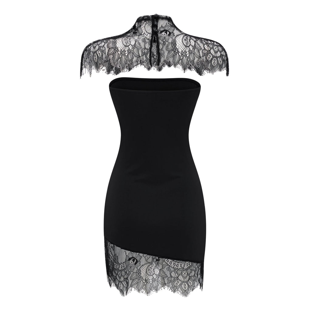 Alvaro Black Lace Shawl & Dress Set