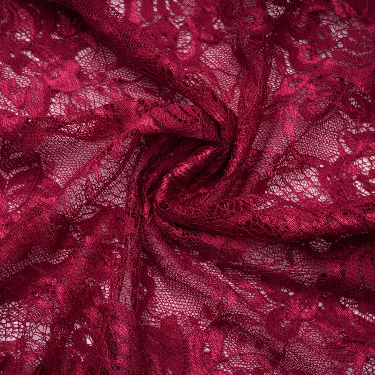 Defne Burgundy One Shoulder Ruched Lace Maxi Dress