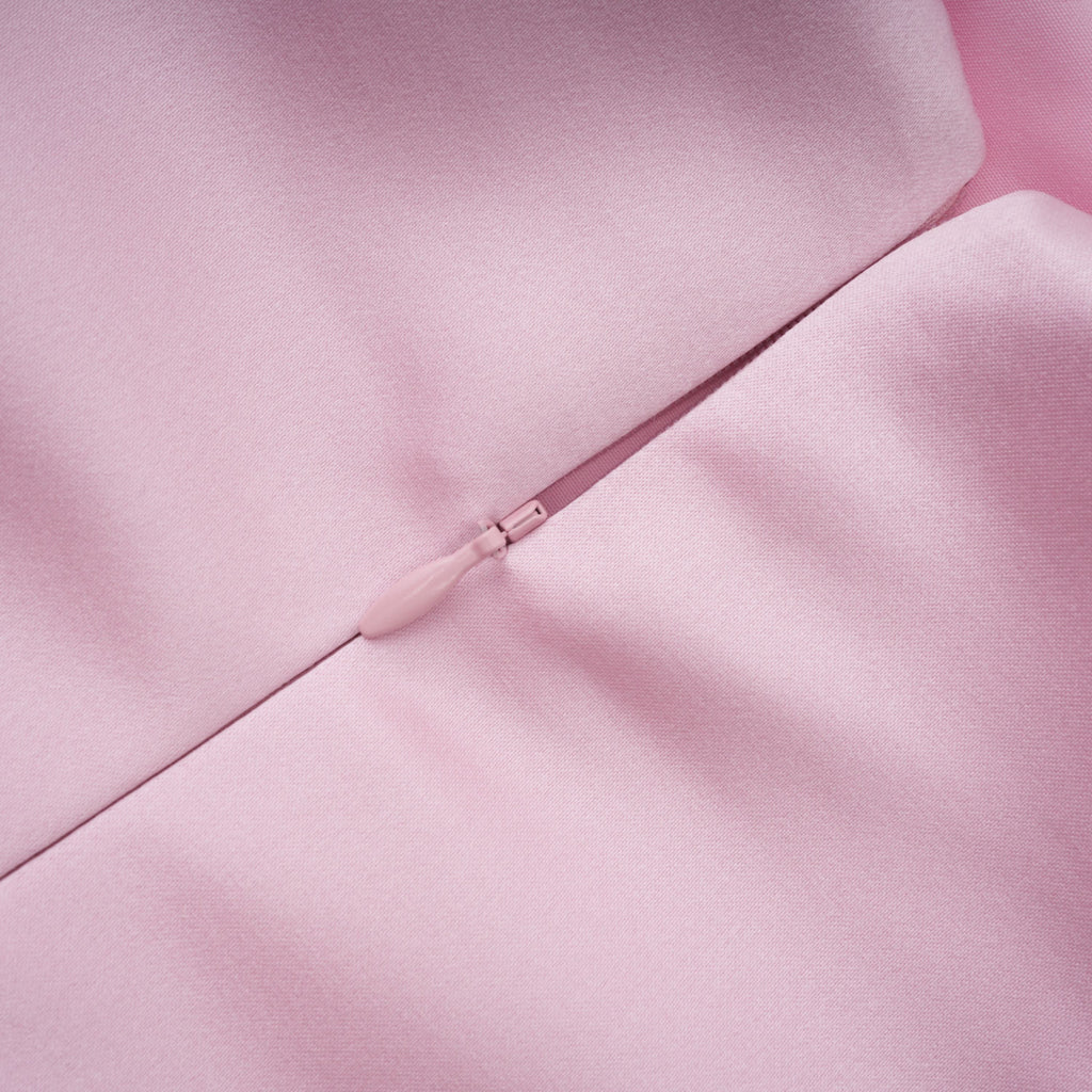 Felismina Pink Color Block Satin Maxi Dress Set
