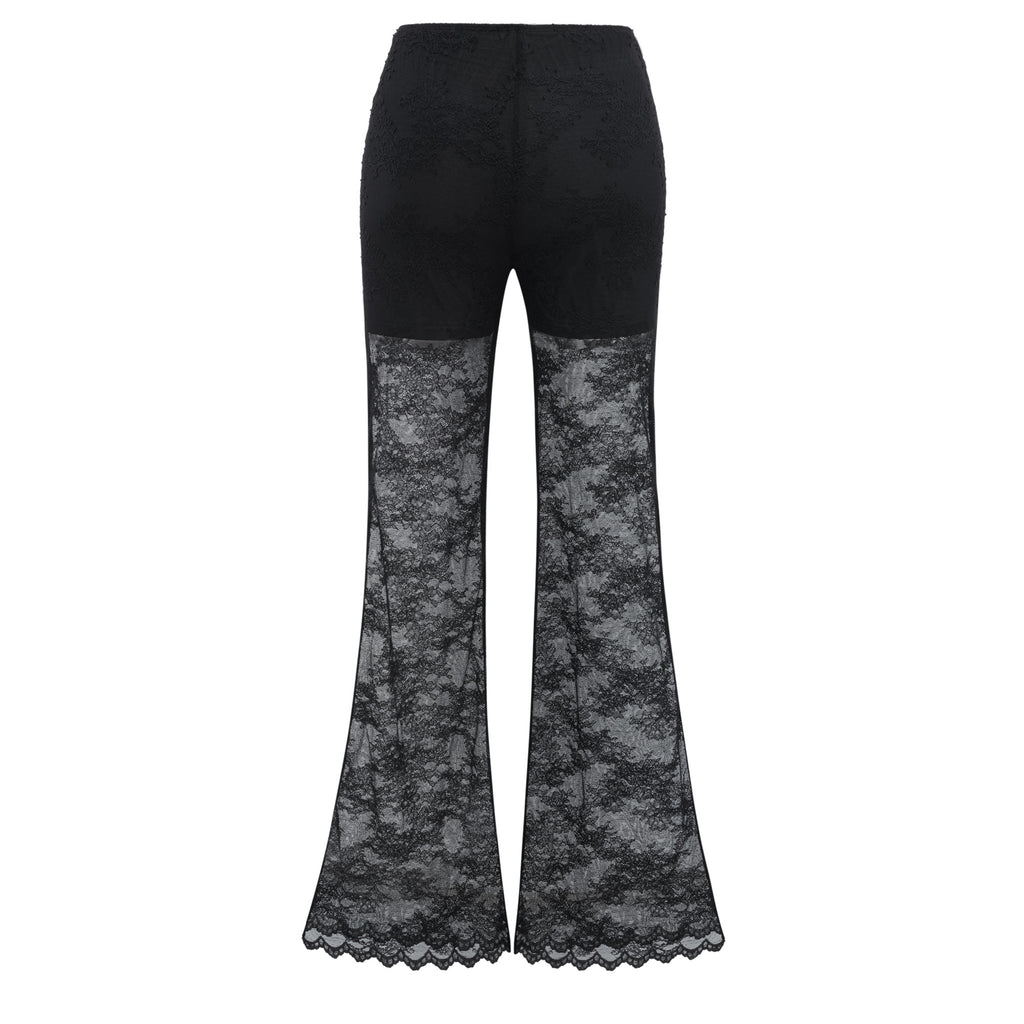 Florbela Black Lace Panel Blazer & Trouser Set