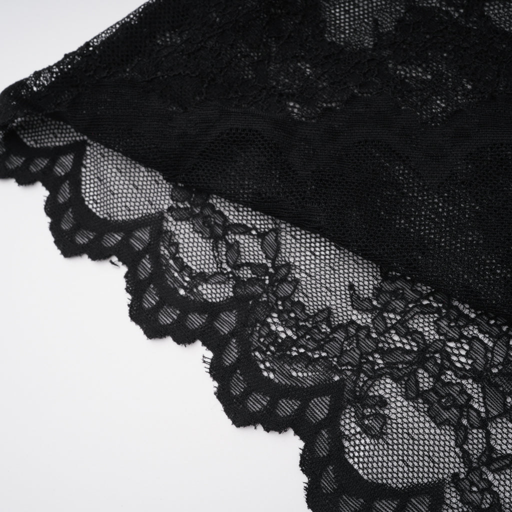 Florbela Black Lace Panel Blazer & Trouser Set