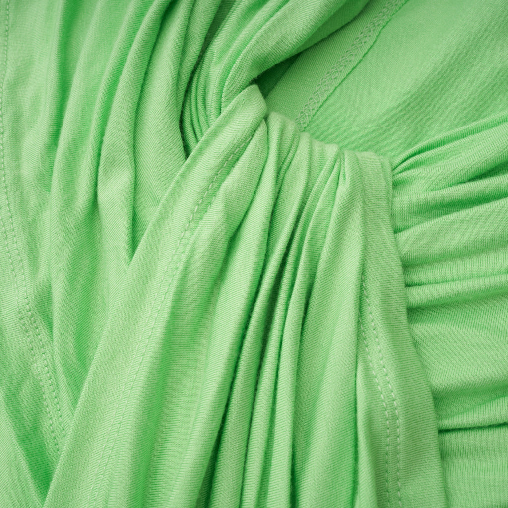 Idalina Green Cross Front Ruched Top & Skirt Set