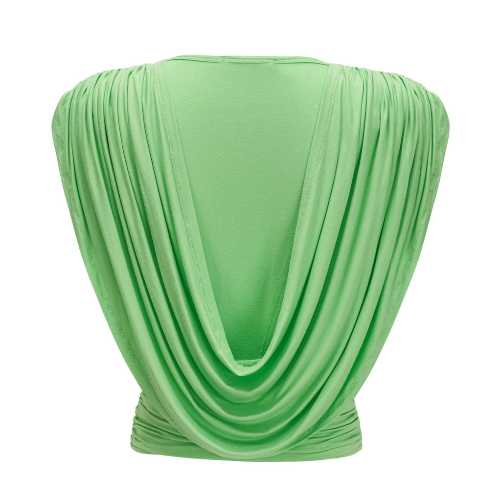 Idalina Green Cross Front Ruched Top & Skirt Set