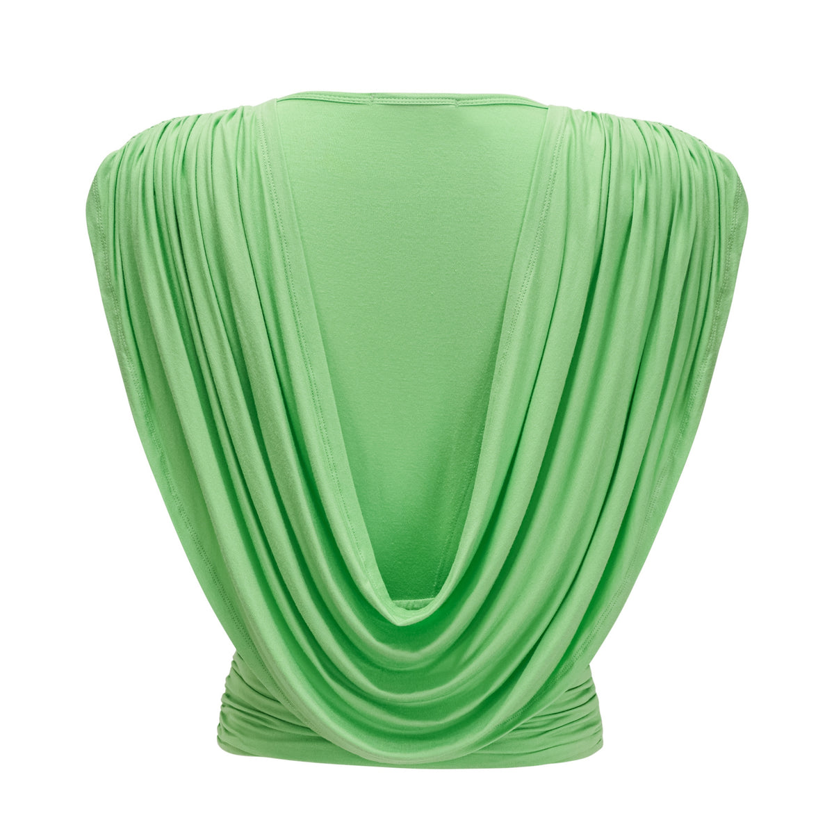 Idalina Green Cross Front Ruched Top & Skirt Set